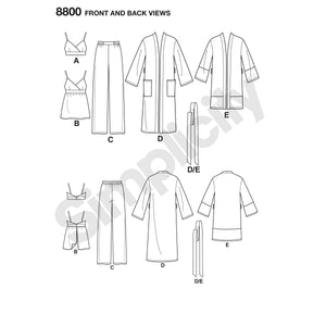 Simplicity Pattern 8800 misses robe pants top – jaycotts.co.uk - Sewing ...