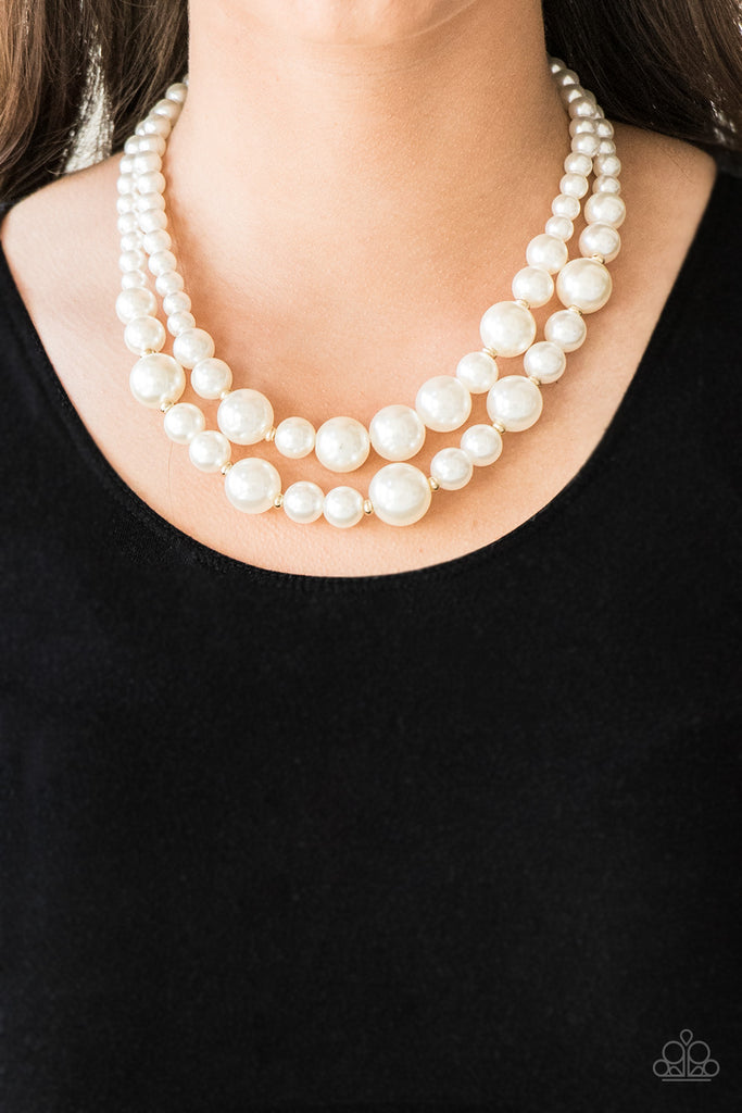 Paparazzi Accessories - The More The Modest - White Pearl Necklace (Do –  Indulge In Fab 5 Jewels