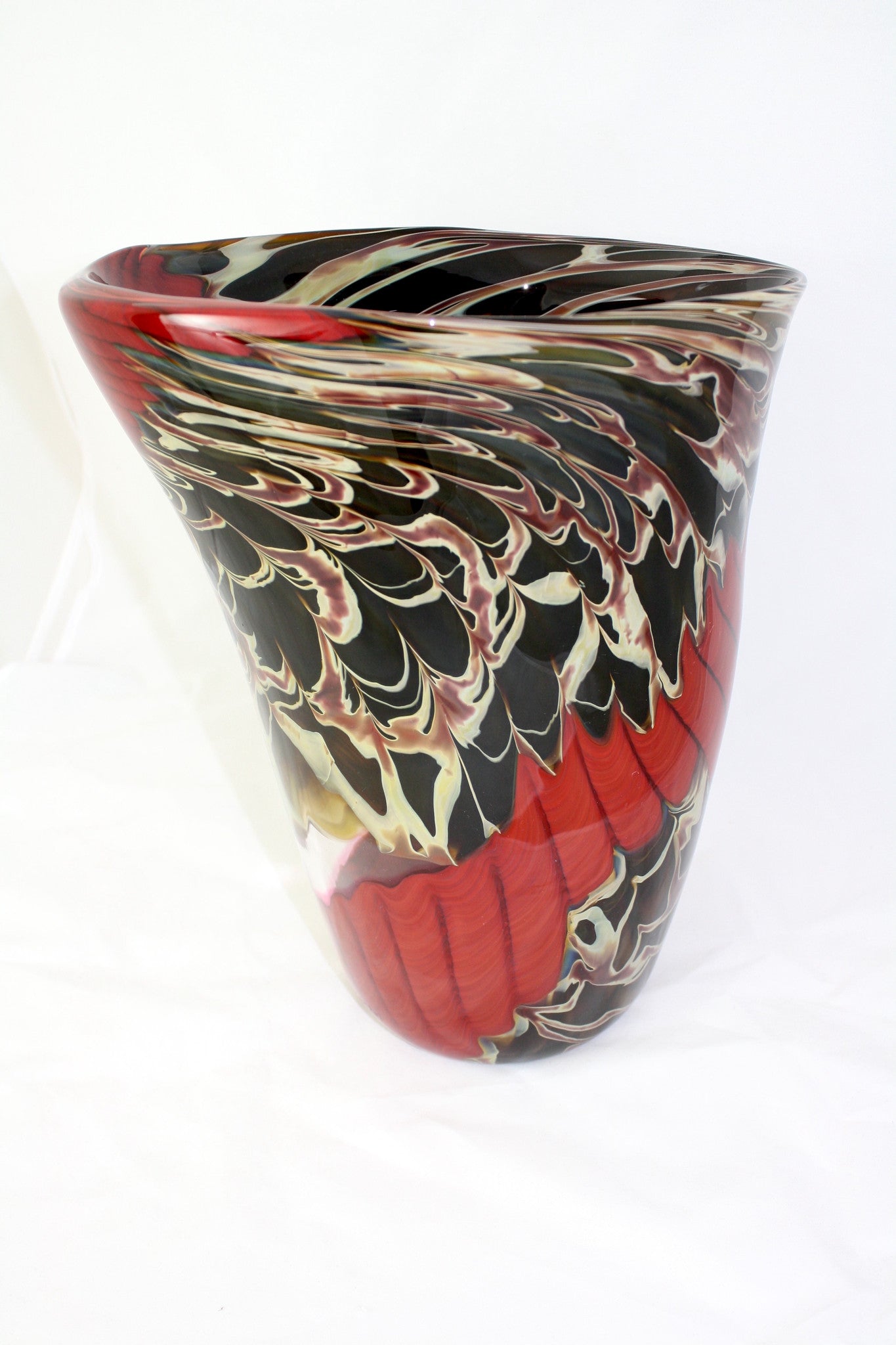 Christopher Morrison Glass Large Ribbon Vase