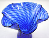 Glass Eye Studio Cobalt Ripple Mini Vase