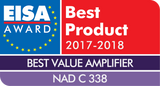 NAD C338 Awarded Top Honour by EISA - Best Value Amplifier