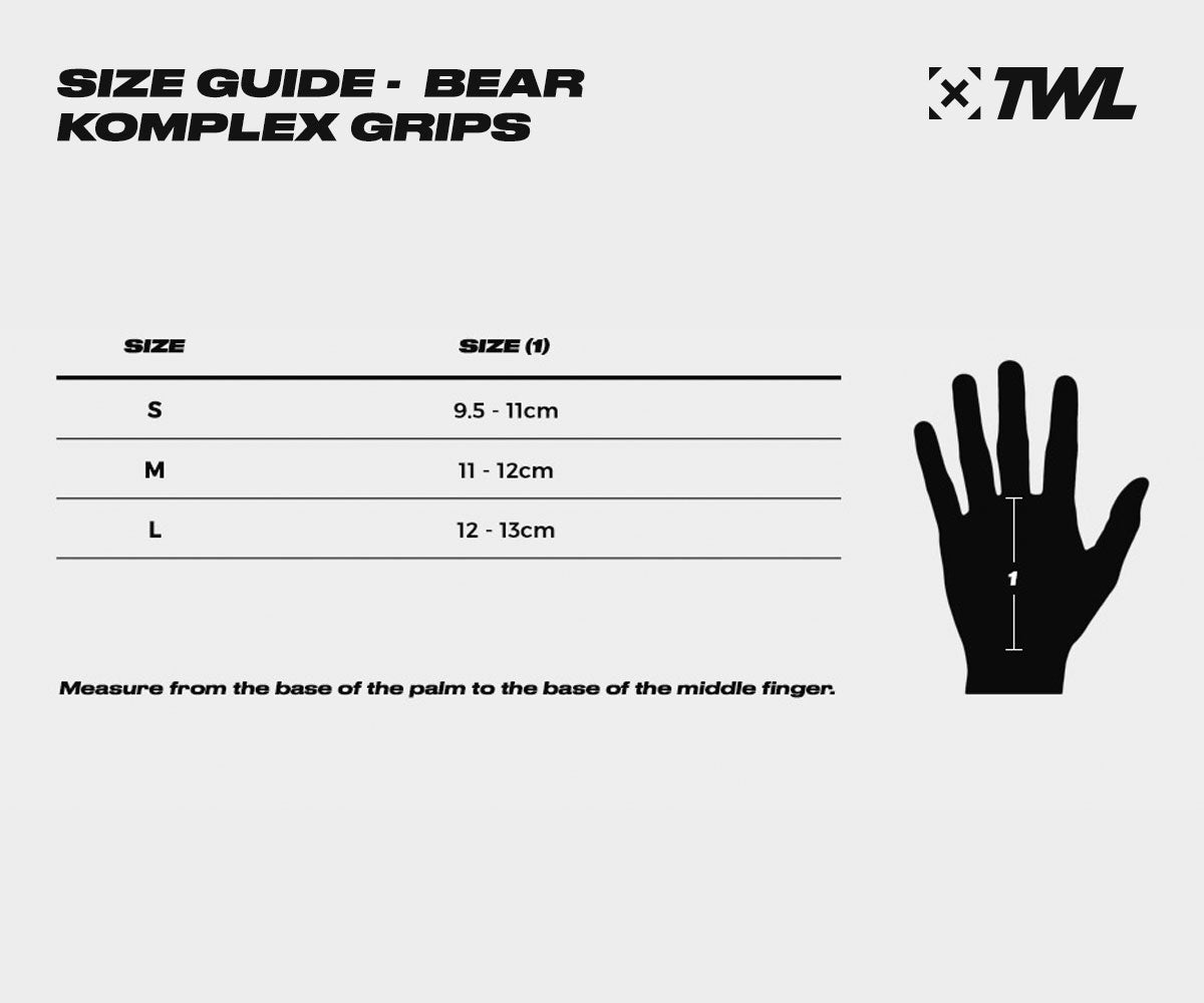 Bear Komplex Size Chart