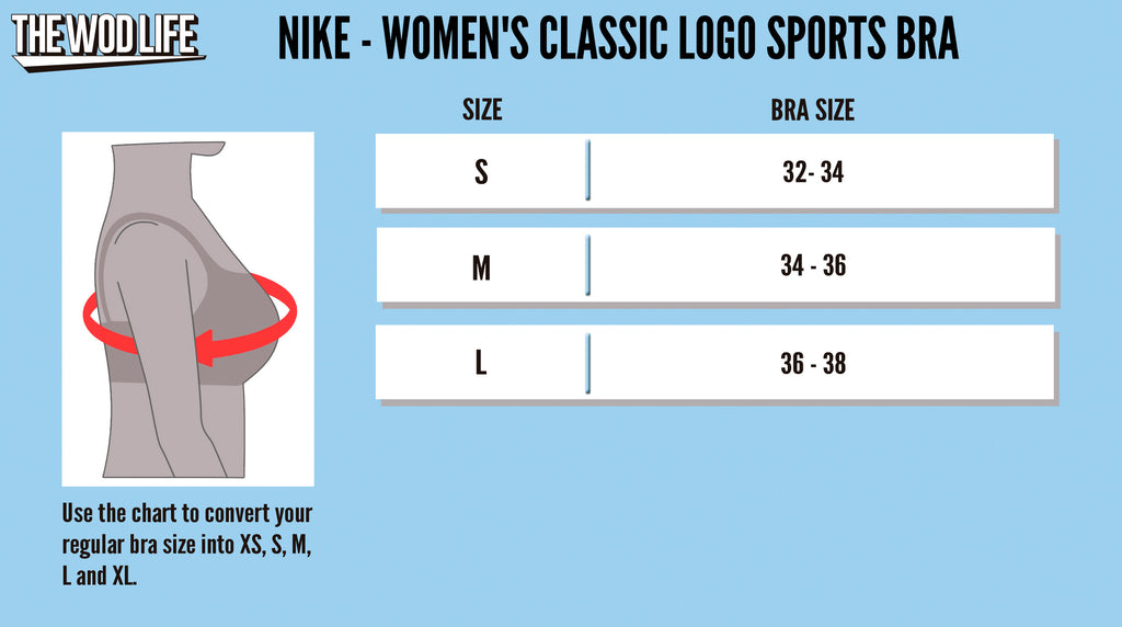 nike sports bra sizing