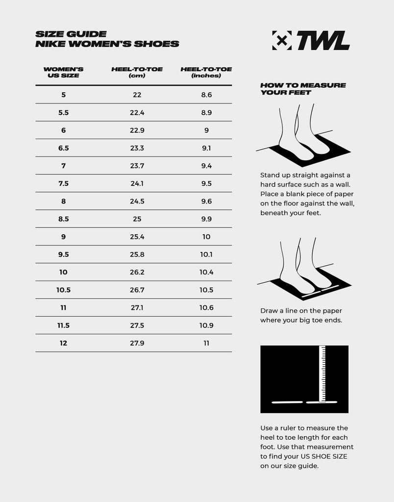 nike romaleos size chart