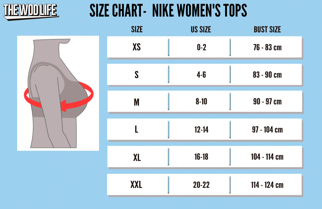 Nike Womens Top Size Chart