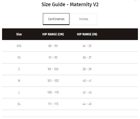 Size Guide - Maternity V2