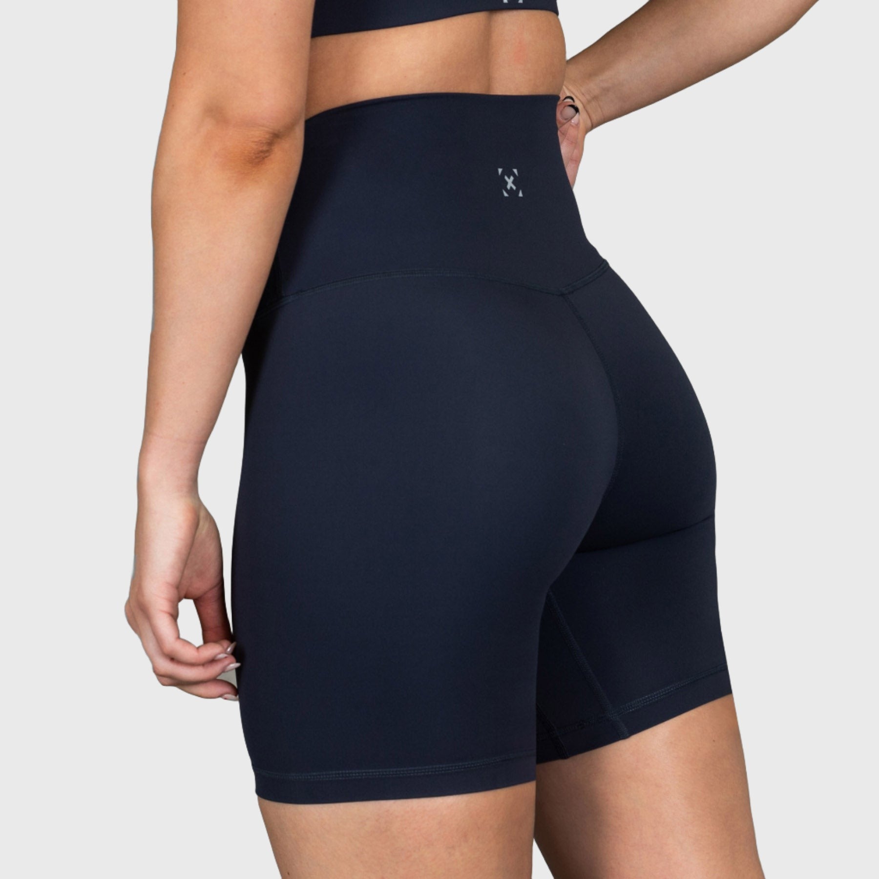 THE BRAVE - WOMEN'S SCULPT HIGH WAISTED BOOTY SHORTS - DARK NAVY –