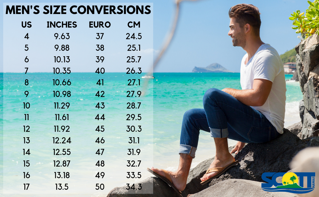 Scott Sandals Size Conversion Charts 