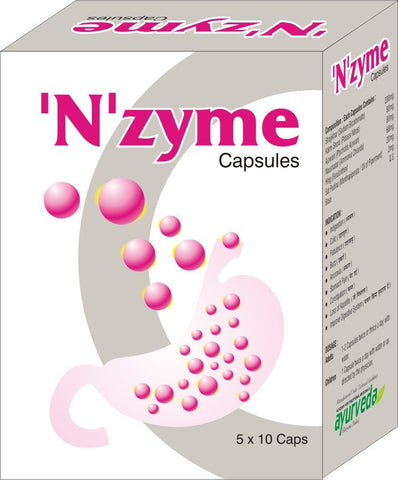 Stomach Related - N' Zyme - Digestion, Constipation, Acidity, Gastric Problems Capsules
