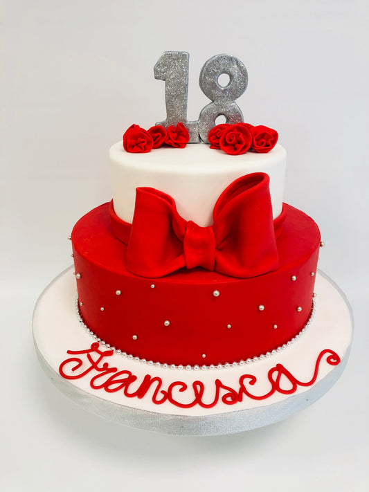 Torta 18 anni red