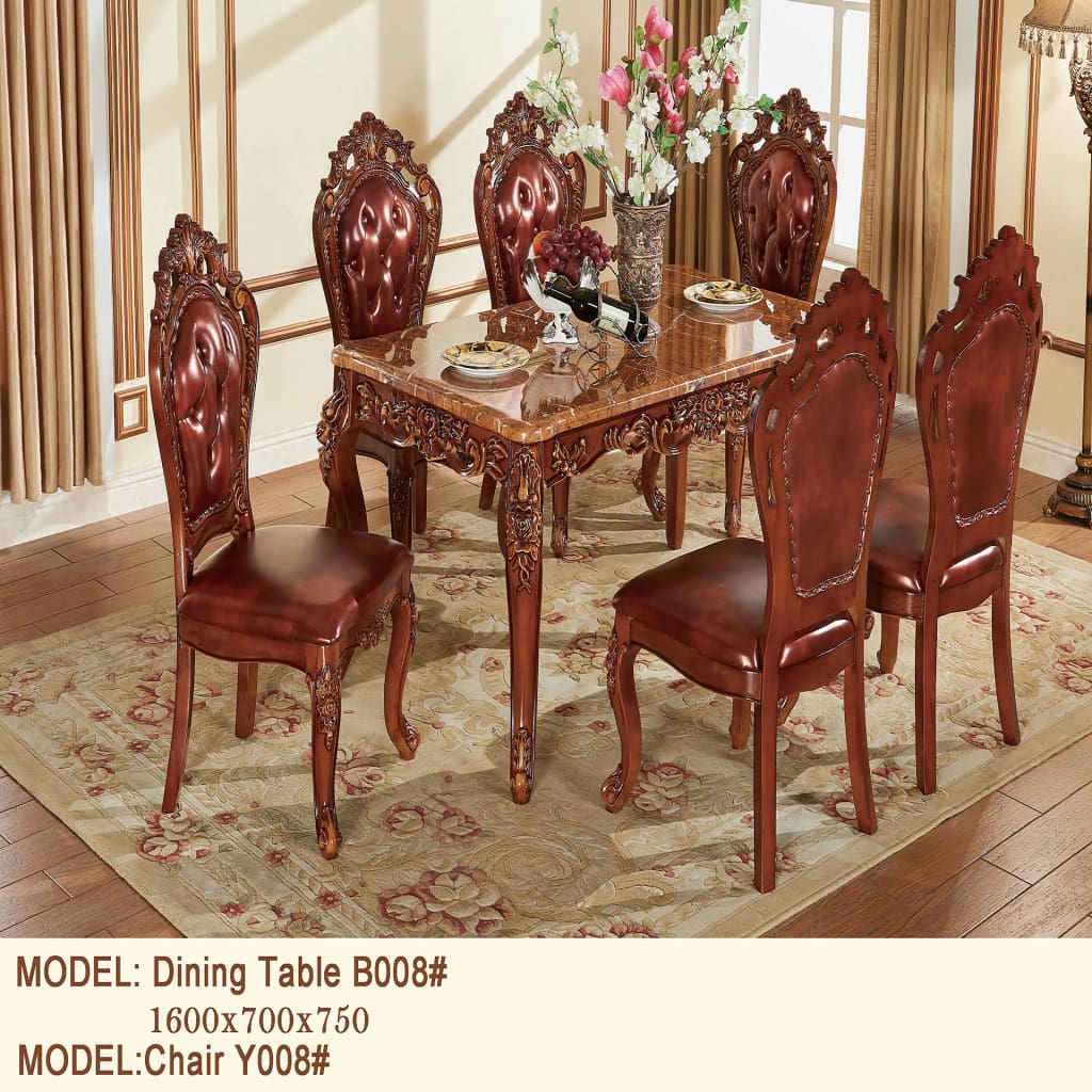 gorgeous brown royal style dining set