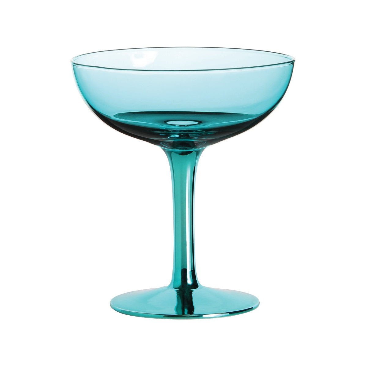 Turquoise Coupe Glass - Set of 2