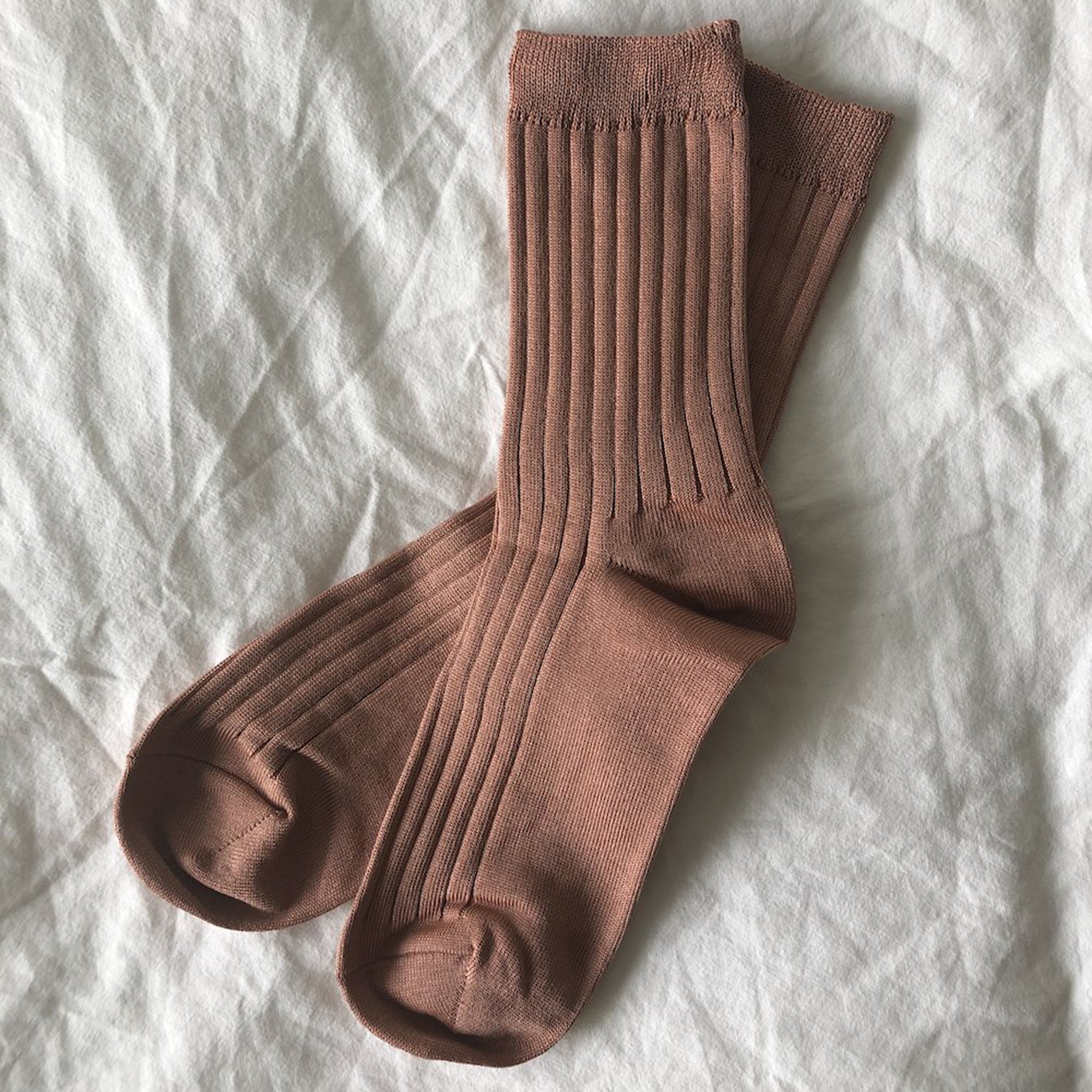 Ribbed Socks - Nude Peach