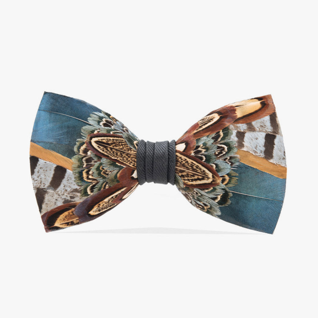 Pheasant Feather Bow Tie | Charleston Bow Tie | Brackish Brand