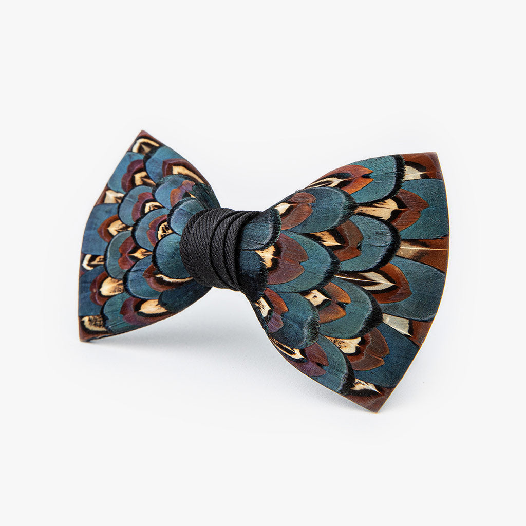 Pheasant Feather Bow Tie | Charleston Bow Tie | Brackish Brand