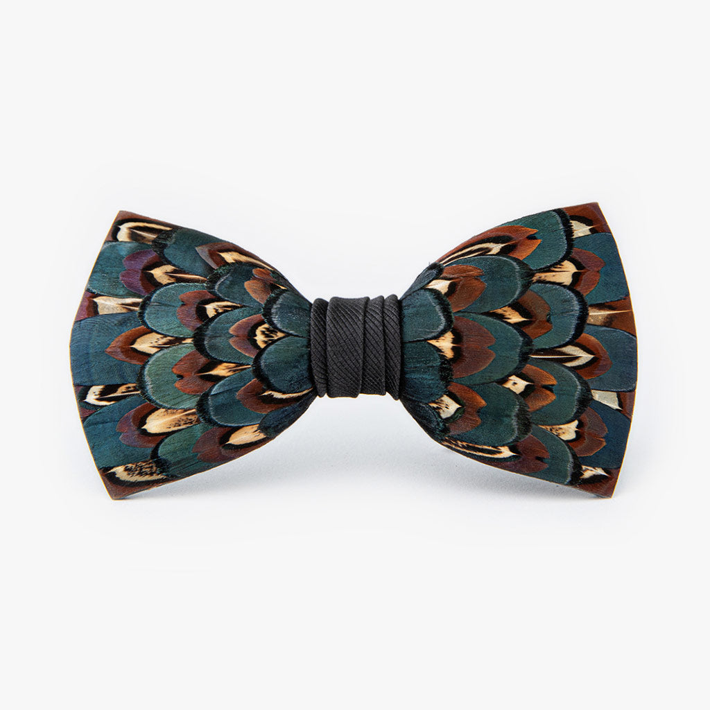 Pheasant Feather Bow Tie | Charleston Bow Tie | Brackish Brand