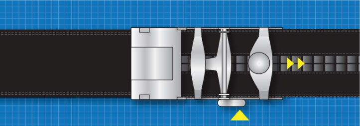 Readily interchangeable 2-post plate-style belt buckle and