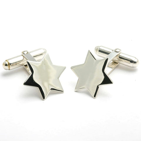 Silver Star of David Cufflinks