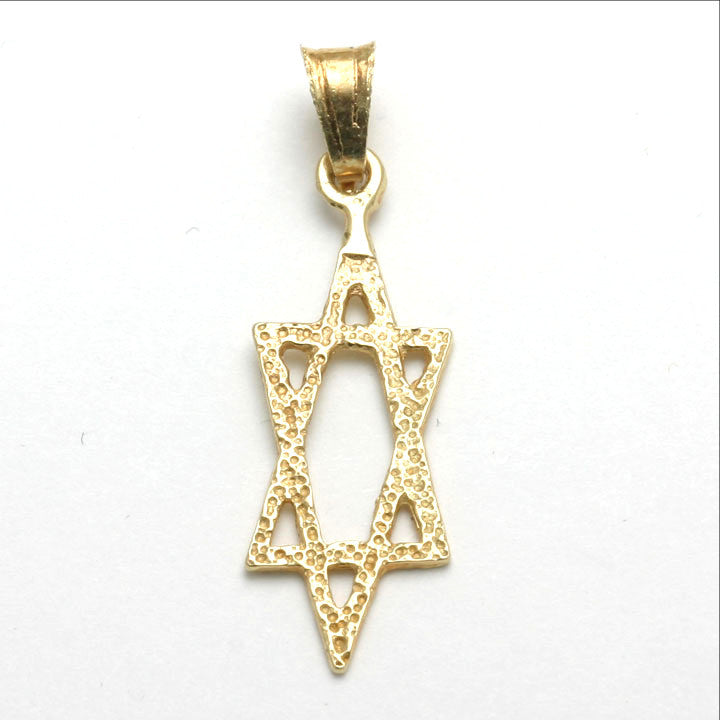 14k Yellow Gold Woven Jewish Star of David Stud Earrings