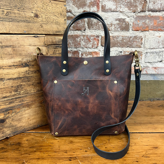 Milwaukee Leather Tote Bag - Chestnut