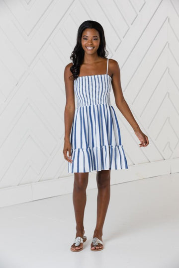 Striped spaghetti shop strap dress