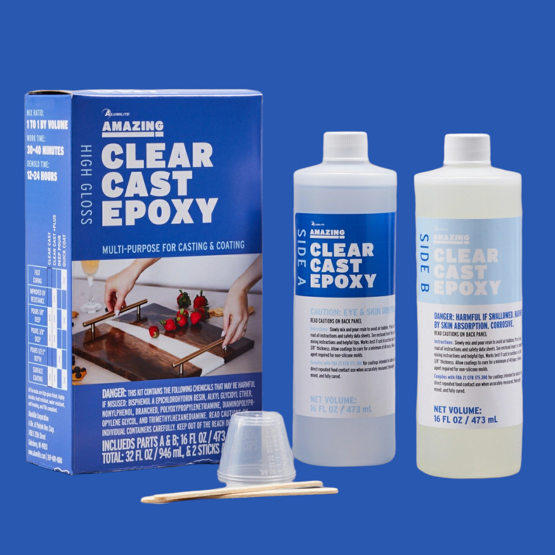 Clear Pour Kit de resina epoxi de 32 onzas Kit de resina epoxi