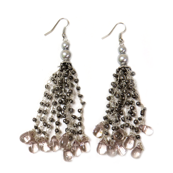 Kritshy Earring with Pearls, Gray, 3 inches - 1 piece – Alonso Sobrino