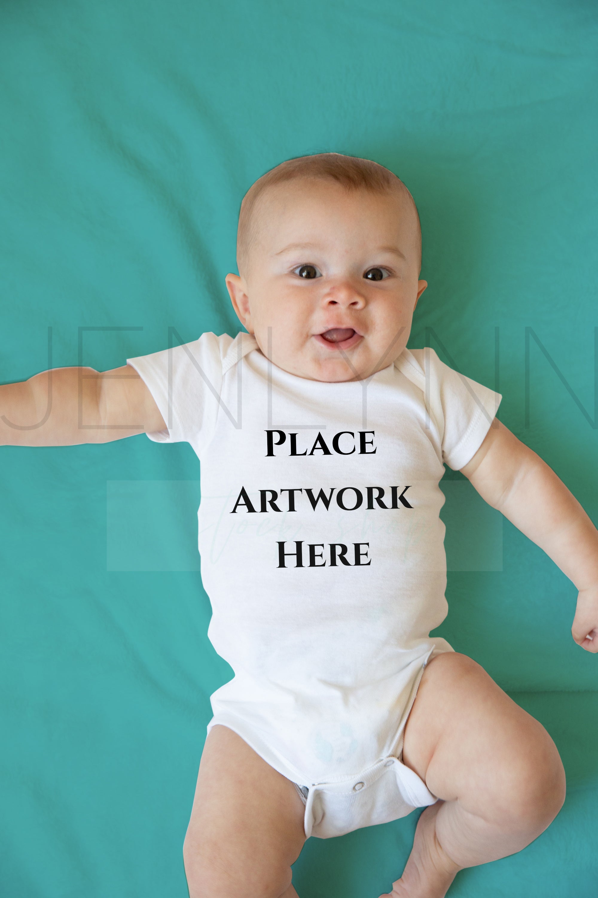 Download Blank White Onesie + Minky Blanket Mockup baby boy #14 PSD ...