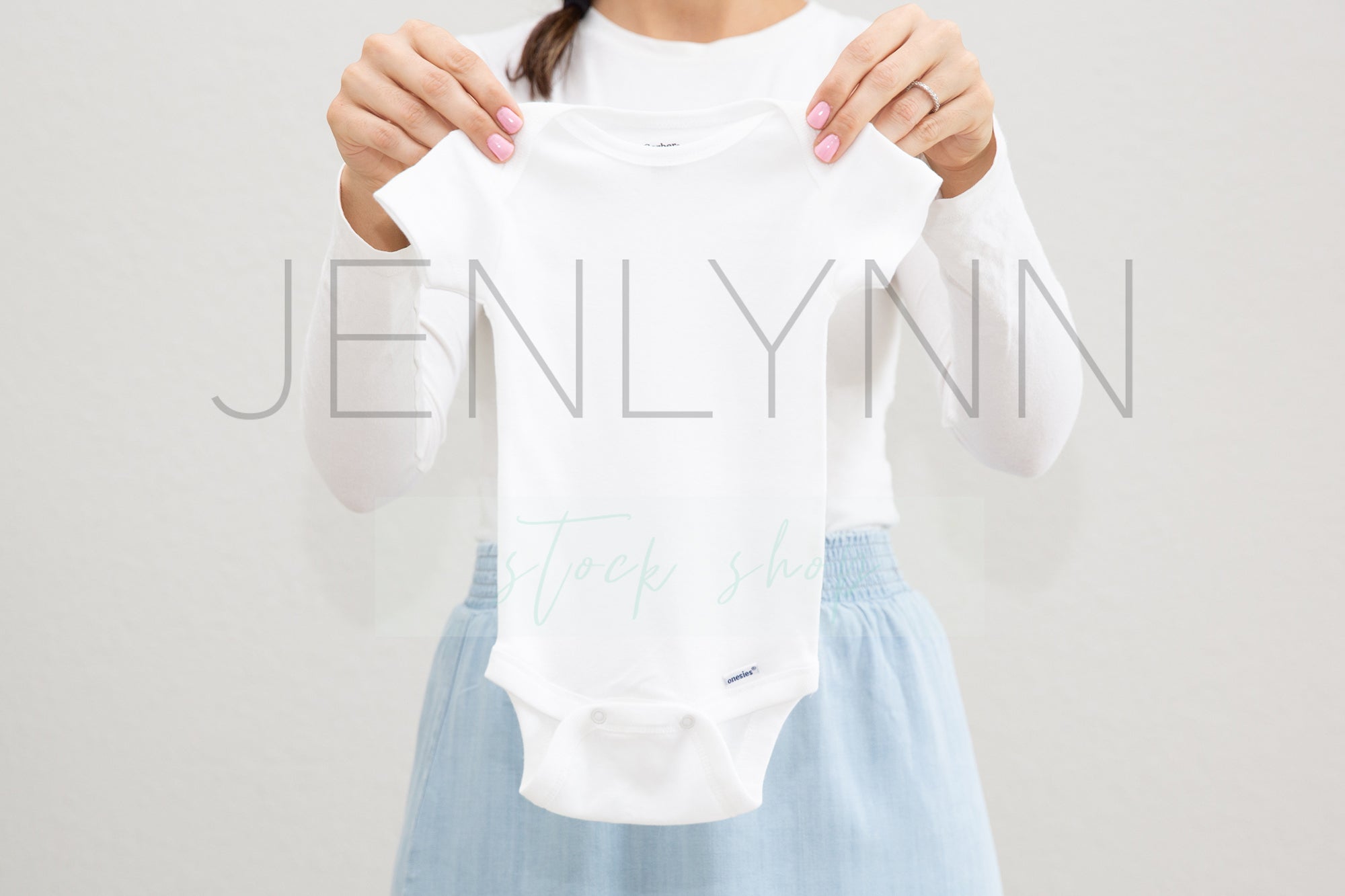 Download Simple White Hanging Onesie Mockup 3 Jenlynn Stock Shop