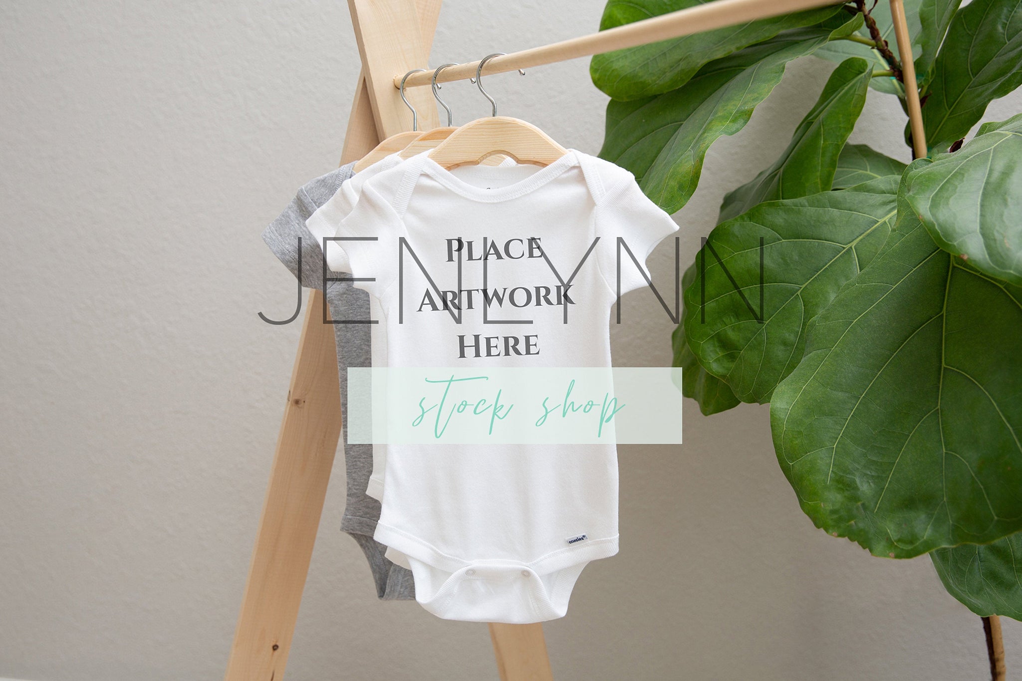 Download Simple White Hanging Onesie Mockup 3 Jenlynn Stock Shop