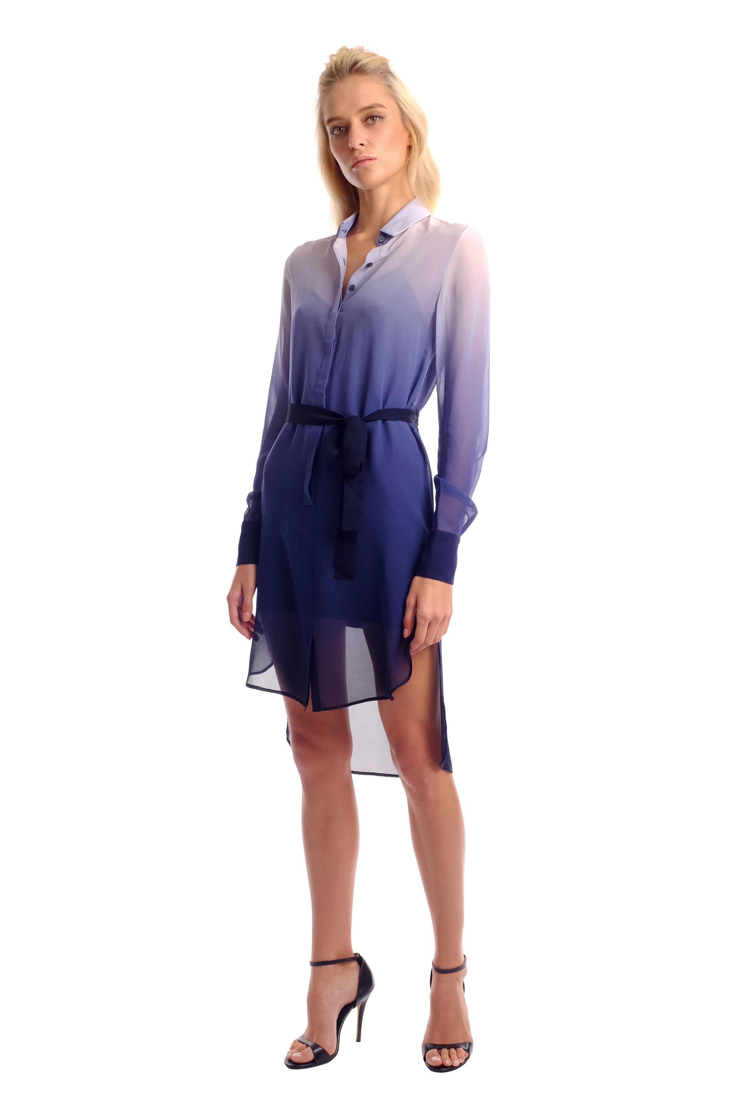 chiffon shirt dress