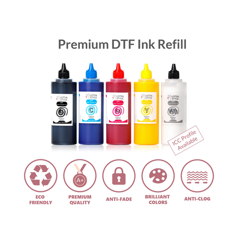 CenDale Premium DTF Ink 600ML- DTF Transfer Ink for PET Film, Refill for DTF  Printers Epson