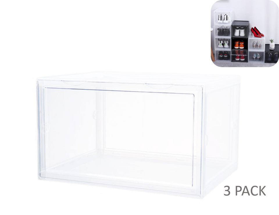 clear stackable storage boxes