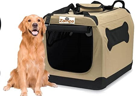 Foldable fabric soft travel crates from Treat Your Dog
