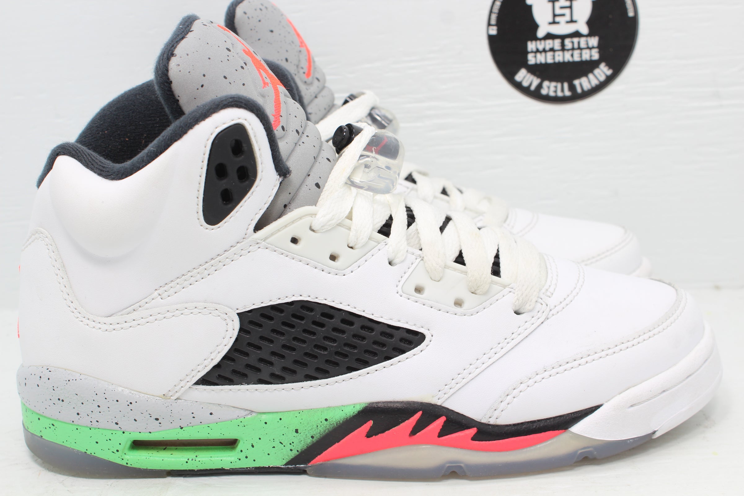 green and red jordan 5