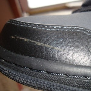 get scuffs out of leather shoes