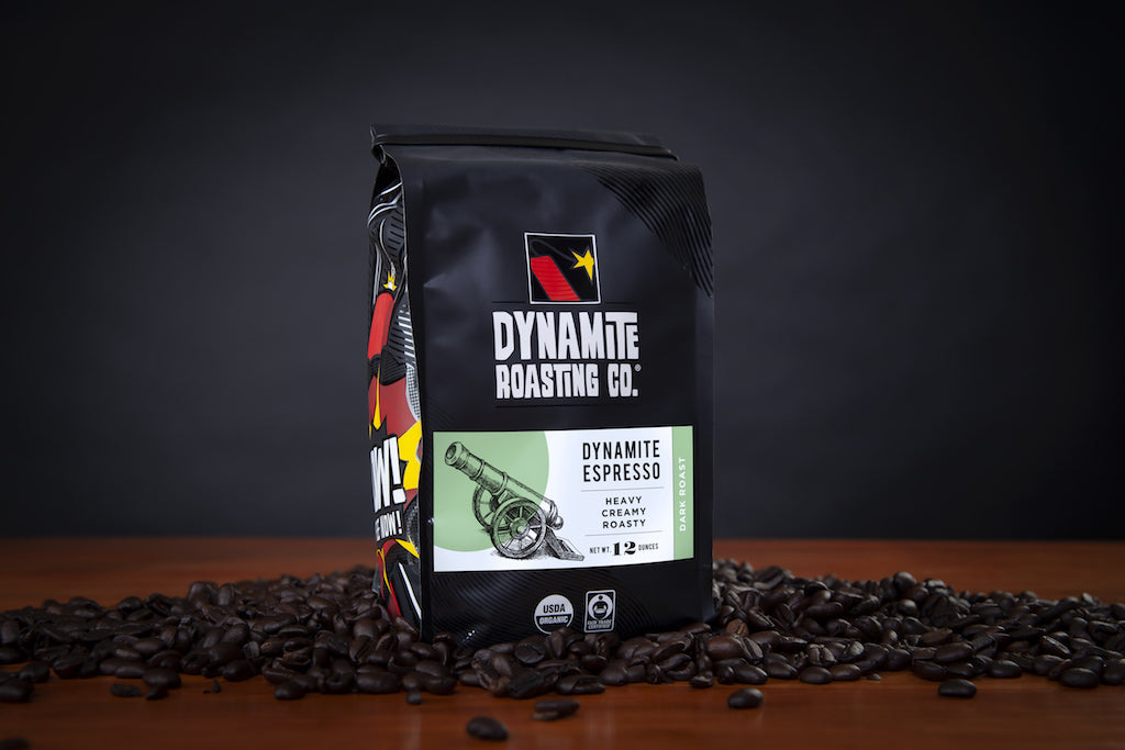 Dynamite Roasting Black Powder Espresso Beans Black