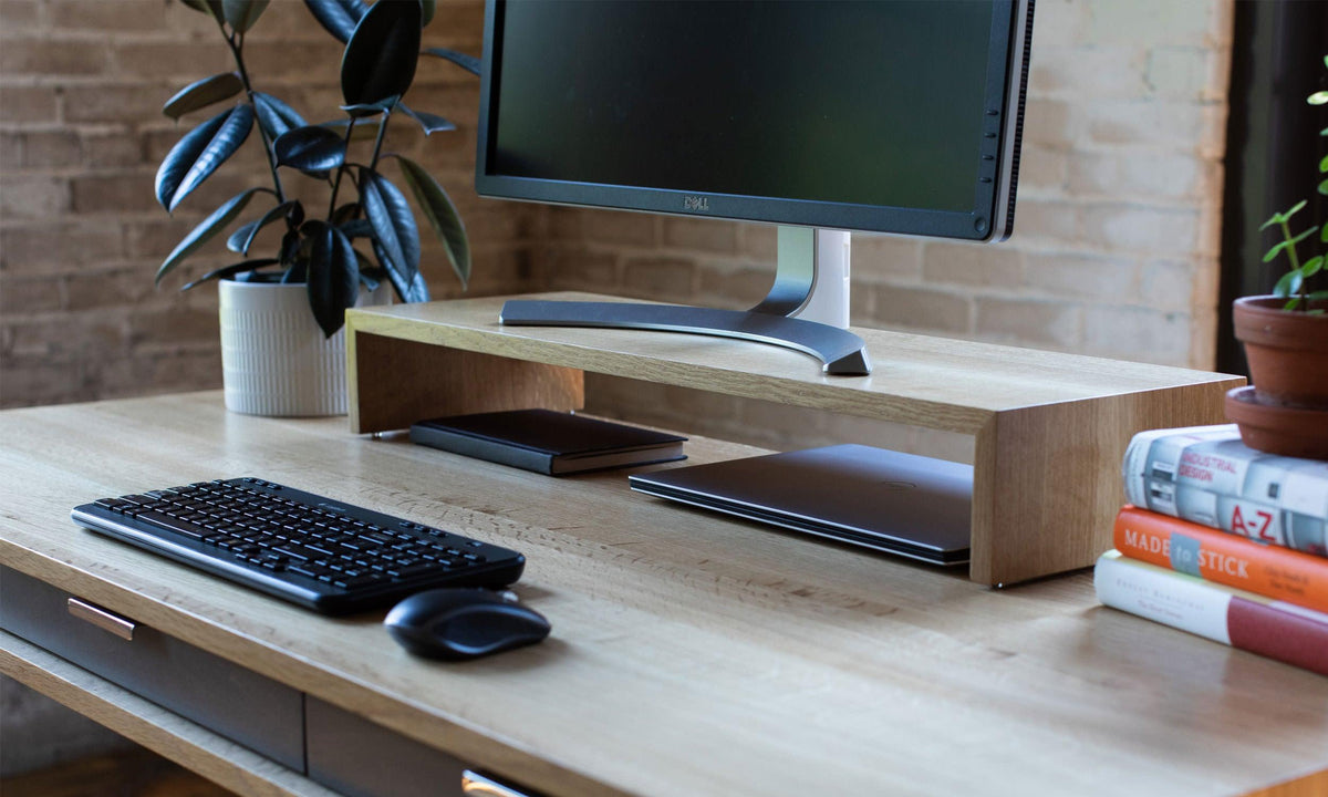 desk top shelf riser