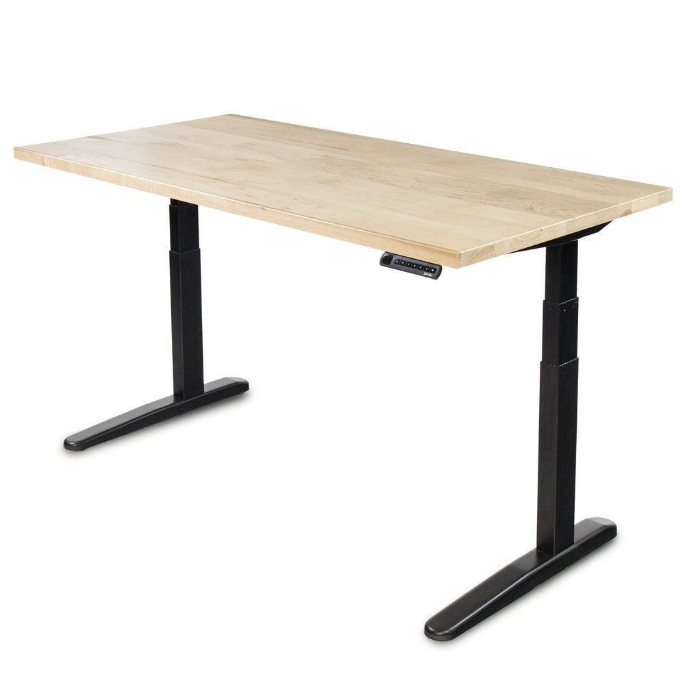Hardwood Slab Desks Solid Wood Tops With Jarvis Electric