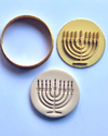 Picture of Menorah Hanukkah Cookie/Fondant Impresser-stamp/Cutter 2pc SET 3"