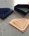 Picture of Jewish Menorah Hanukkah Cookie Cutter Diamond-Shaped  2pc SET w/Fondant Embosser