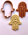 Picture of Hamsa Swirl EYE Cookie Cutter w/Fondant Embosser - 2-piece - 4" or 8.5"