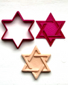 Picture of Woven Jewish Star of David, Israel Flag, Cookie/Fondant Cutter, 2pc 3"