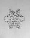 Snowflake Plaque Sketch | Lil Miss Cakes