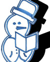 Picture of Snowman (w/ Hat & Book) #1