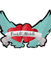 Picture of Winged Hearts with Banner Cookie Cutter