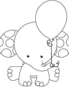 Picture of Elephant with Balloon