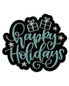 Picture of Happy Holidays Christmas sign cookie cutter