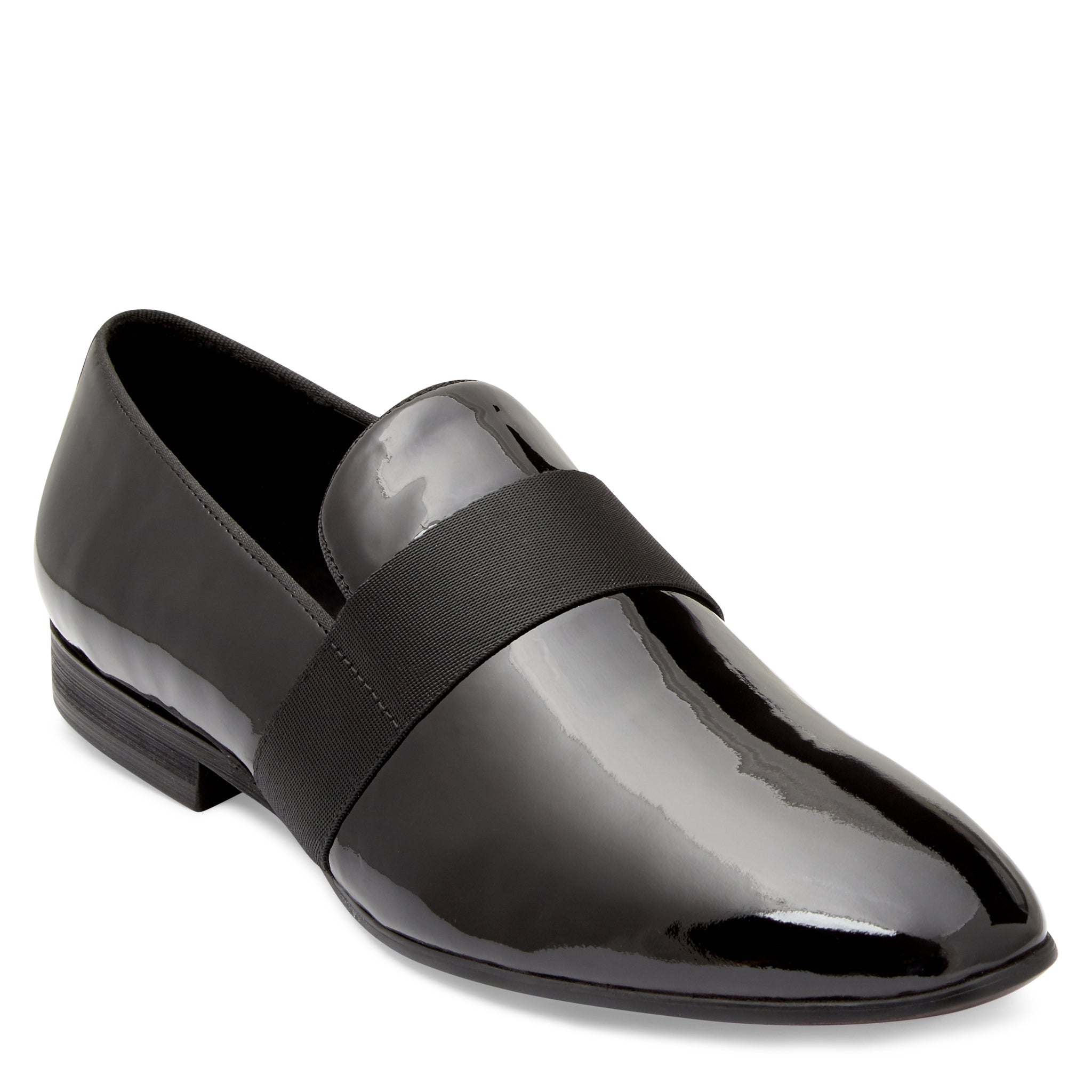 Men's Shoes - Batsanis Dylan Black Patent - Leather Slip On Loafers