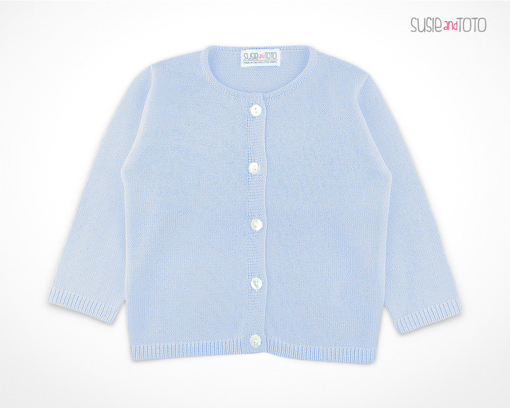 blue baby sweater